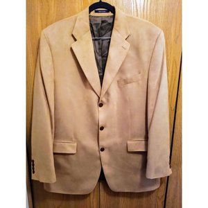 CHAPS Ralph Lauren Khaki Microfiber Blazer…